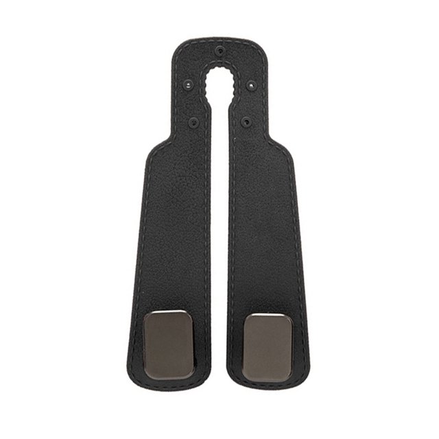 Mistaha Car Seat Back Double Hook Hanger with Hidden Storage, Multifunctional Phone Mount, Soft Silicone, Black - Space-saving Car Accessory