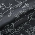 thumbnail image 6 of Vintage Botanical Linen Shower Curtain for Bathroom in Black and White, Heavy Duty 180GSM Textured Fabric Shower Curtain Set Cute Plant Leaves Design, Modern Farmhosue Boho Floral Bathroom Decor, 6 of 6