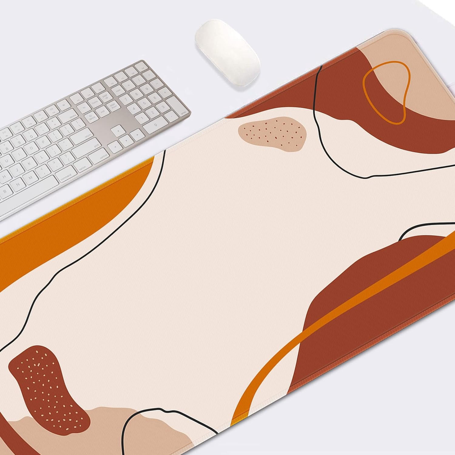 Large Gaming Mouse Pad Boho Style Non-Slip Desk Pad Keyboard and Mouse Desk Mat for Gamer, Office & Home, 31.5 x 15.7 in
