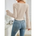 thumbnail image 3 of Women'S Y2k Aesthetic Trendy Long Sleeve Shirt Cute Ruched Drawstring Slim Fit Pullover Tops Y2k Clothes  L, 3 of 7