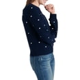 thumbnail image 3 of Lucky Brand Women's Embroidered Heart Sweater Blue Size Small, 3 of 3