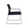 thumbnail image 4 of Gansett Reception Waiting Oversize Guest Chair / Silver Steel / Navy Blue, 4 of 5