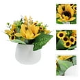 thumbnail image 3 of Fake Potted Flower Sunflowers Silk Flowers Bonsai Vase Table Decorations Wedding Decors Farmhouse Rose Ornamentdecor Pot, 3 of 7