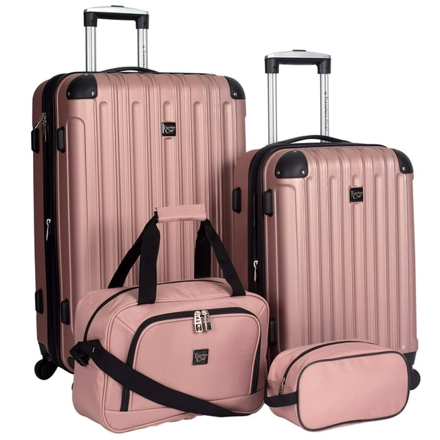 Juego de equipaje Travelers Club Midtown Hardside de 4 piezas en oro rosa