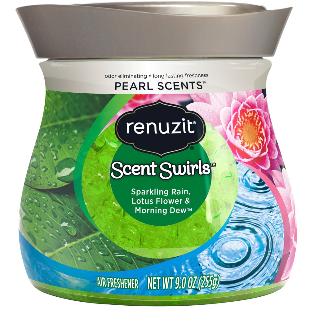 Renuzit Pearl Scents Air Freshener, Sparkling Rain, Lotus Flower