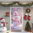 thumbnail image 1 of Christmas Door Cover Swag Hanging Banner, 3D Visual Background Wall Decoration for Holiday, Winter Year Round, Polyester Fabric, 73x35 Inches, Easy Install for Indoor Outdoor, 1 of 8