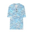 thumbnail image 5 of GERsome Womens Short Sleeve T-Shirts, Button Down Crew Neck Floral Shirts Summer Loose Fit Business Casual Dressy Work Shirts, Sizes S-2XL, 5 of 5