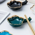 thumbnail image 4 of Sauce Dishes For Dipping, Ceramic Dipping Bowls, Small Dipping Sauce Bowls, Chopsticks Holders-dark green-11x7x2.3cm, 4 of 9