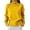 Yellow, variant on Women's Loose Comfortable Casual Fashion Knit Sweater With Buttons And High Neck