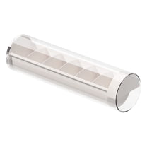 Portable Underwear & Socks Storage Box, Transparent Cylindrical Organizer with Handle for Dormitory, Travel - 30.5x8.5cm, PET PP Material