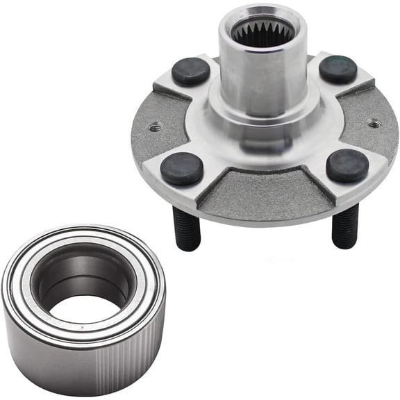 Detroit Axle - FWD 2pc Front Wheel Bearing Hub Kit for Hyundai 2012-2017 Accent, Wheel Bearing Hub Assembly Wheel Bearing 2013 2014 2015 2016 Replacement
