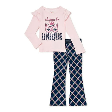 365 Kids From Garanimals Girls Graphic T-Shirt & Pants Set , Sizes 4-10
