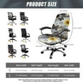 thumbnail image 6 of FKELYI Grey Gold Marble Texture Sunflower Butterfly Print Office Chair Cover for Home Gaming Chair Slipcover Anti-Dust Swivel Chair Covers for Boss Chair Protector for Office, Small, 6 of 6