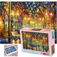 thumbnail image 2 of DIY 1000 PICS Jigsaw Puzzle walking in the rain for Kids And Adults brain game toy puzzle 1000 pieces kids educational toyswalking in the rain Deng Xun unisex, 2 of 2