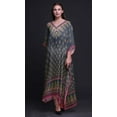 thumbnail image 2 of Phagun Floral & Paisley Ladies Kaftan Holiday Loungewear Maxi Dress Beach Coverup-S-L, 2 of 4