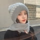 thumbnail image 1 of CAIROYAR Gorro de punto todo en uno cálido de invierno para mujer, bufanda, gorro cálido C8F5 Y2D4 H6H9, 1 of 7