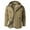 Khaki, variant on Honeeladyy Men's Fleece Extra Thick Stand Collar Long Sleeve Hooded Drawstring Pocket Button Open And Close Coat Mens Trench Coat