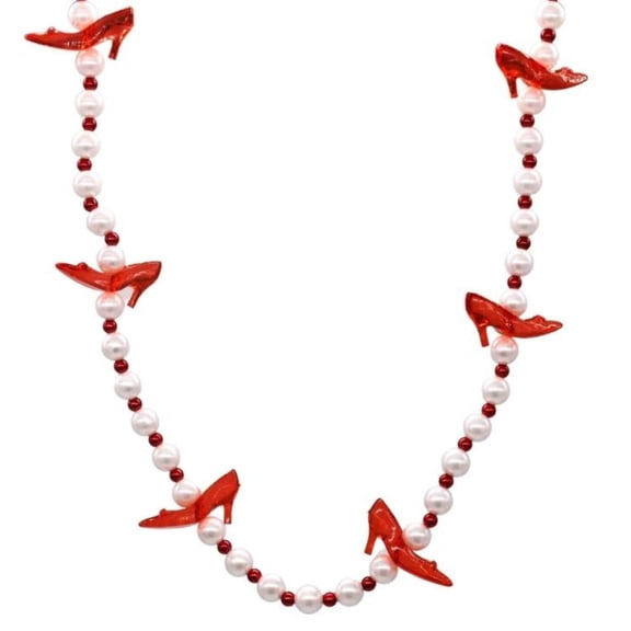 40" LED Red High Heel Shoe with 12mm Pearl & 6mm Red Spacers (Each)