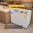 thumbnail image 3 of Congelador Tapa de Cristal Plano Rhino 161L, Función Dual Congelador/Refrigerador, Uso Comercial, CONGECRI-7P, 3 of 10