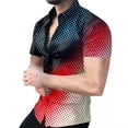 thumbnail image 3 of Camisa De Manga Corta Con Estampado De Rayas Para Hombres, Camisa Casual Con Botones, Solapa, Verano, Nueva Moda, 3 of 4