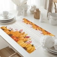 thumbnail image 5 of Thanksgiving Placemats Set of 8 Fall Orange Pumpkin Maple Leaf Wood Grain Heat Insulated Linen Place Mats, Washable Stain-Proof Table Mats for Dining Tables Holiday Decor 13x19inch, 5 of 9