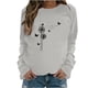 thumbnail image 2 of ICHUANYI Liquidación Moda Mujer Casual Manga Larga Cuello Redondo Impreso Señoras Sudadera Tops Blusa ICHUANYI WER202308230648, 2 of 4