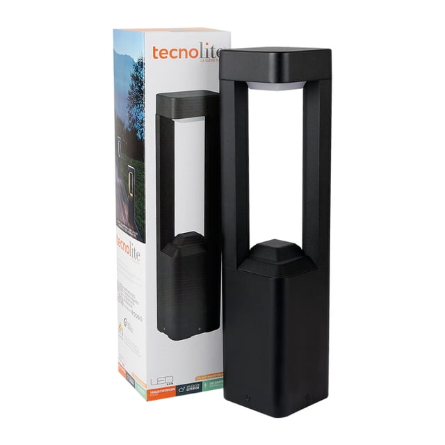 Lampara Sobreponer En Piso Negro 10w Luz Suave Cálida 10hled