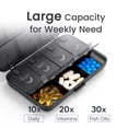 thumbnail image 2 of Weekly Pill Organizer 2 Times a Day, 7-Day AM/PM Portable Medication Box for Daily Vitamins, Supplements, and Medicine, Black, 2 of 7