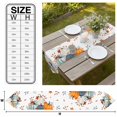 thumbnail image 3 of Orange Blue Pumpkins Fall Table Runner Linen Burlap Table Runner 120 Inches Long Maple Leaf Botanical Thanksgiving Dresser Scarves for Kitchen Island Coffee Dining Room Party Holiday Decor 13"x120", 3 of 8