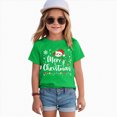 thumbnail image 2 of sdbrld Girls Christmas Shirt Kids Graphic T-Shirt Funny Xmas Holiday Tee Tops Fall Green Sizes 2-3 Years, 2 of 6