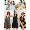 thumbnail image 3 of Womens Sexy Plus Size Sleepwear with Pockets, VEPKUL Sleeveless Sleepdresses 5x Nightgowns V Neck Camisoles Cozy Soft Pajama Floral Dress, 3 of 9