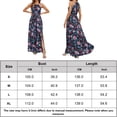 thumbnail image 2 of Vestido Halter 2305-2 Vestido largo con cuello halter sexy Vestido con abertura de encaje estampado Cgtredaw para Mujer Azul T S, 2 of 8