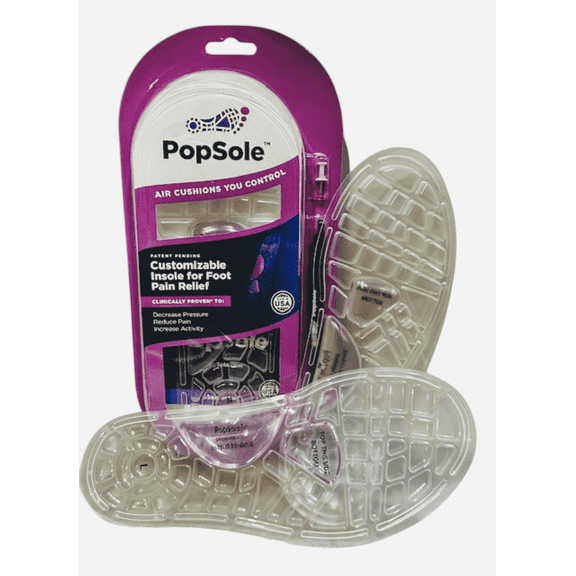 PopSole Arch Support Insole, Purple, Women's 6-9, Men's 5-8, 1 Count