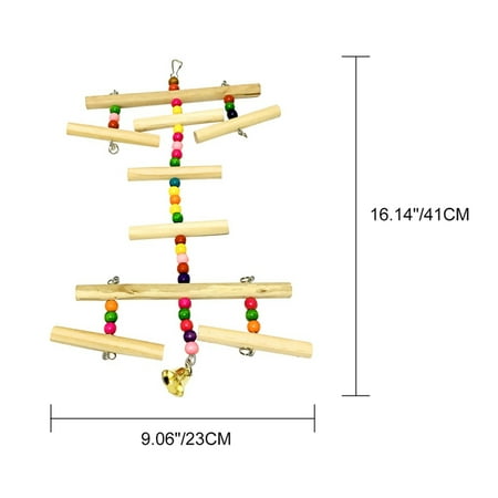 Wooden Birdcage Accessories Pet Parrot Toys Hanging Hammock Gnawing Swing Toys for Parakeet Budgie Cockatiel Bird Toy
