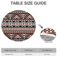 thumbnail image 6 of Stretchable Boho Floral Round Tablecloth - Elastic Border Fits 52 to 56 Inch Tables - Vibrant Dining Room Table Cover, 6 of 7