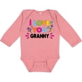 thumbnail image 3 of Inktastic I Love You Granny with Flowers Girls Long Sleeve Baby Bodysuit, 3 of 5