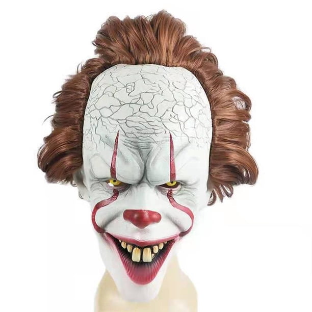 Máscara de payaso aterrador YONGSHENG para disfraz de It Cosplay de Halloween con LED