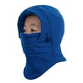 thumbnail image 1 of Kids Hat Solid Color Adjustable Boys Girls Pure Color Drawstring Cap Scarf for Outdoor, 1 of 10