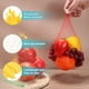thumbnail image 3 of Paquete de 100 bolsas de malla reutilizables para productos, bolsas de almacenamiento de red lavables de 35 cm, reutilizables para frutas, verduras y mariscos, amarillas, 3 of 5