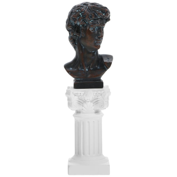 KAKOWELY 1 Set Mini Roman Column David Statue Mini David Statue Resin Sculpture,2.68"X1.3"X1.3"