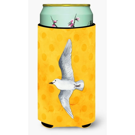 Carolines Treasures BB8227TBC Sea Gull Yellow Polkadot Tall Boy Beverage Insulator Hugger Tall Boy multicolor