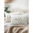 thumbnail image 3 of Outdoor Pillows Waterproof, Yellow Spring Floral Bedding Throw Pillows with Insert for Couch Sofa Bed, Elegant Pastoral Flowers 12x20 Inch Pillowcases Decorative Camping Patio Pillow Set of 1, 3 of 8