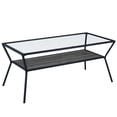 thumbnail image 3 of Modern Angled Coffee Table with Open Shelf - Slate Grey, 3 of 6