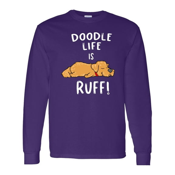 Inktastic Doodle Life is Ruff Golden Doodle Long Sleeve T-Shirt