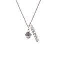 thumbnail image 2 of Delight Jewelry Silvertone Center Spacer Spinner Silvertone Balance Bar Charm Necklace, 23", 2 of 4