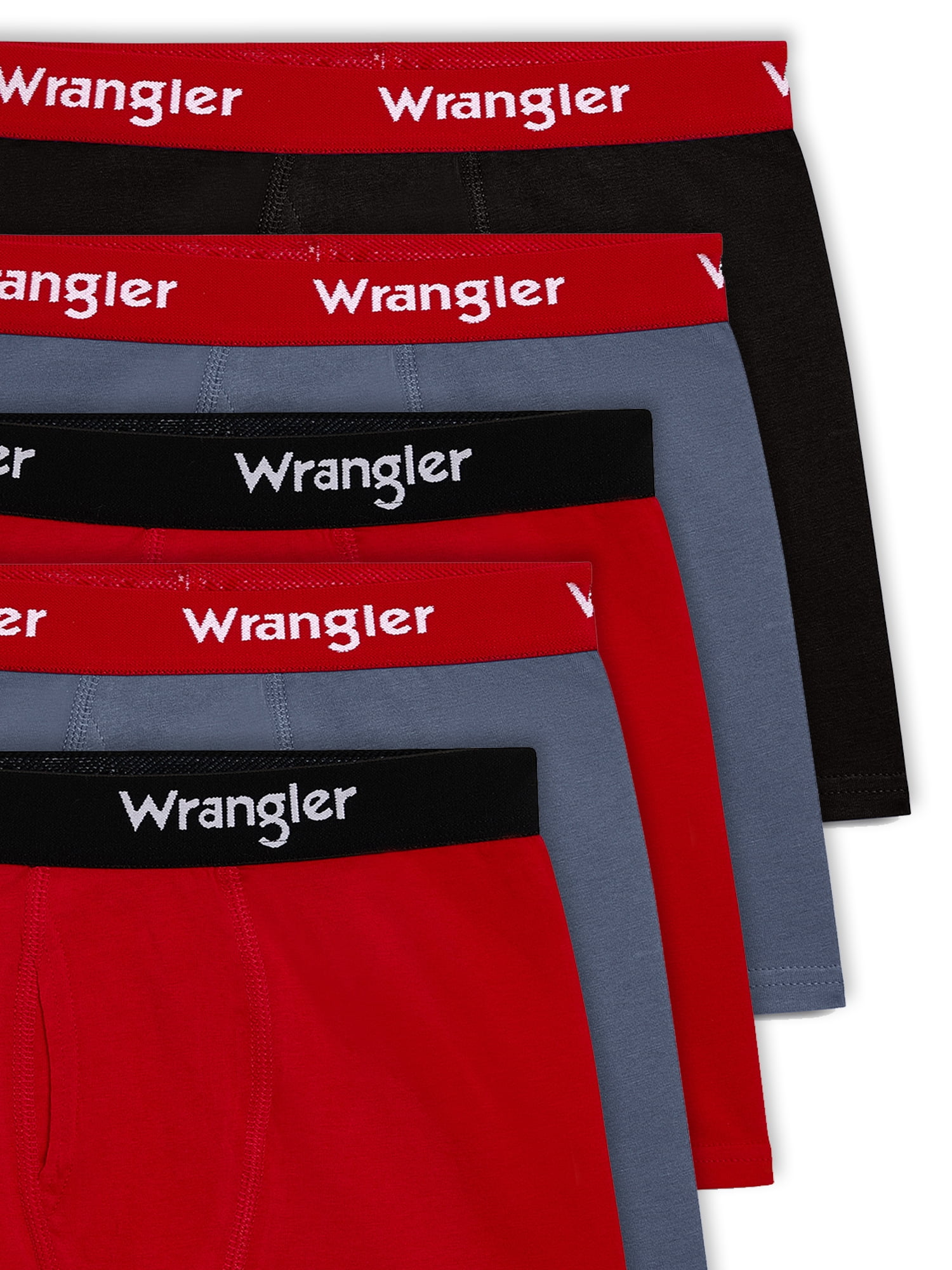 Wrangler Boys' Cotton Boxer Briefs, Soft Boys Underwear w/ 4-Way Stretch, Small, 5-Pack