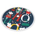 thumbnail image 2 of Faldas para árbol de Navidad de 36 pulgadas con texto "Merry Christmas", tapete para árbol de Navidad para vacaciones de invierno, falda para árbol de Navidad para decoraciones navideñas rústicas, 2 of 8