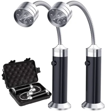 Grill Light Set 2 Pack Magnetic Grill Lamp for BBQ Outdoor Battery Operated 360 Degree Super Bright Weatherproof Black