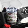 thumbnail image 5 of 20oz Tumblers White Christmas Red Truck and Tree Pattern Stainless Steel Vacuum Insulated Double Wall Travel Tumbler Cups Mug with Lid and Straw,Cleaning Brush for Cold & Hot Drinks, 5 of 7