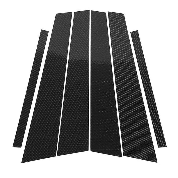 Carbon Fiber Car Window B pillars Trim Cover Decorative Sticker for BMW 5 Series E60 2004-2010